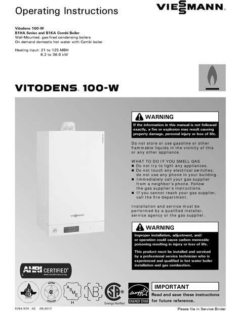 Viessmann Vitodens 200 W Installation Manual