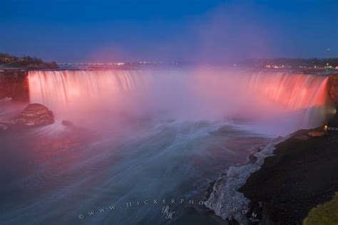 Horseshoe Falls Illumination Niagara River Ontario Canada | Photo ...