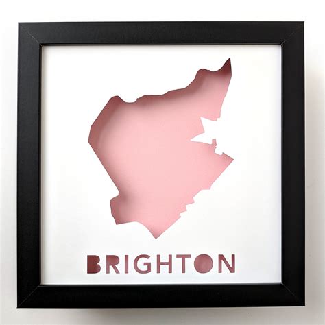 Brighton, Boston Neighborhood Map Art - yeiou paper objects