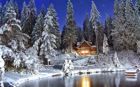 Noapte de iarna - Poze Imagini Desktop | Winter scenes, Winter breaks, Winter landscape