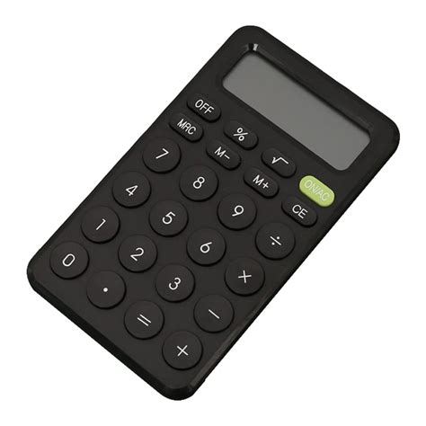 Portable High-School 8-Digit Mini Pocket Size Calculator with Big Button, Non-slip Base - Black ...