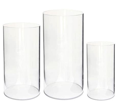 Clear Acrylic Cylinder Plinths | Amethyst Wedding & Event Decor