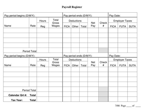 Free Pritntable Payroll Ledger Templates [Excel, PDF] Sample