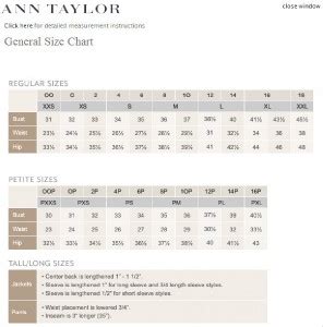 19 Images Ann Taylor Loft Size Chart