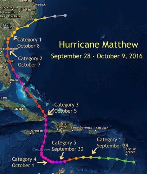 Hurricane Matthew in the Carolinas: October 8, 2016