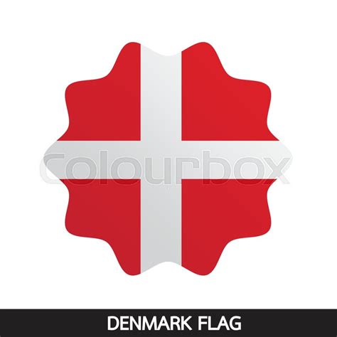 Denmark flag design illustration | Stock vector | Colourbox