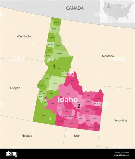 Map Of Idaho Congressional Districts