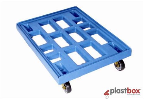 Plastic Pallet Trolley-Dolly 810 x 610 mm(galvanized wheels) | Neetwk