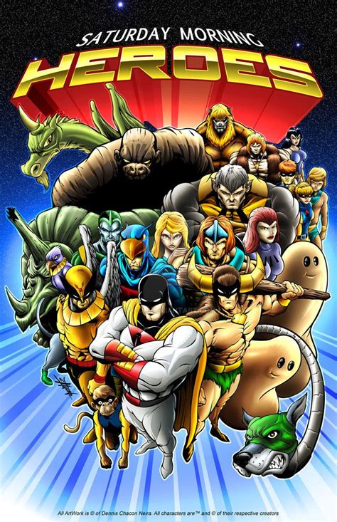 Saturday Morning Heroes | 80s cartoons, Hanna barbera cartoons, Classic cartoon characters