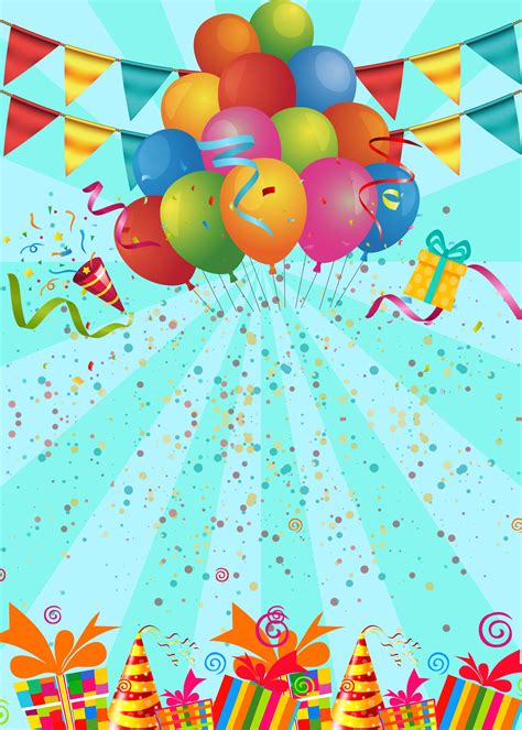 Birthday Party Poster Background Template Wallpaper Image For Free Download - Pngtree | Cartões ...