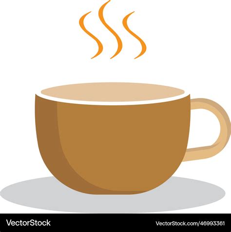 Hot coffee icon clipart design template Royalty Free Vector