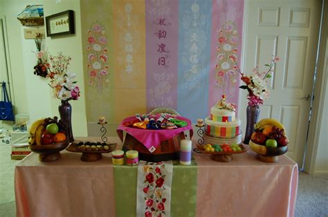 Haven Sweets: Sia's first birthday cake (Korean traditional table)