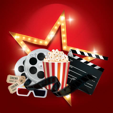 Cinema background with movie objects Vector Image - 1823384 | StockUnlimited