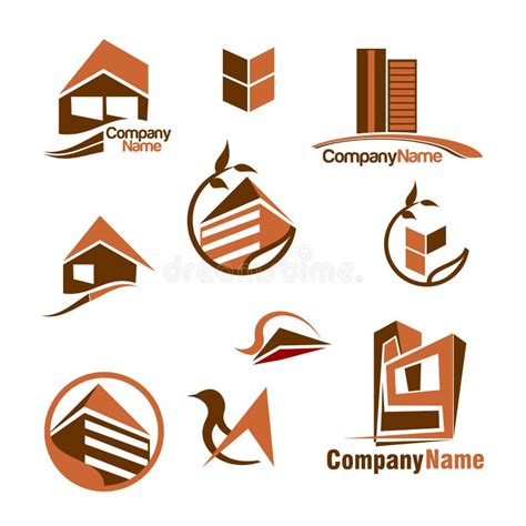 Houses and Construction Vector Logo Icon Designs Stock Vector - Illustration of colorful ...