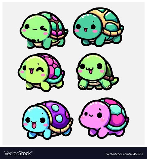 Cute turtle file Royalty Free Vector Image - VectorStock