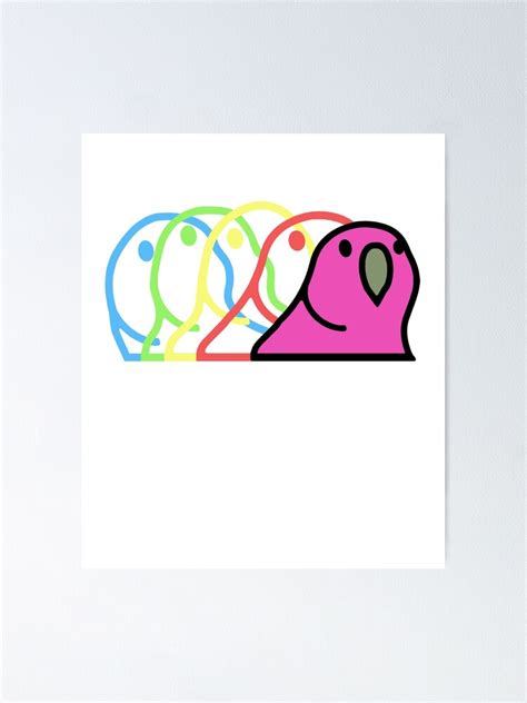 "Party Parrot Emoji GIF" Poster for Sale by ShifterDesign | Redbubble