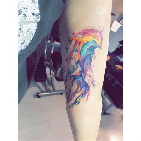 Purple Dolphin Tattoo