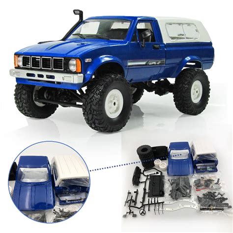 WPL Radio Controlled Cars Off Road C 24 4WD RC Car Parts 1:16 RC Crawler Truck Body Assemble Kit ...