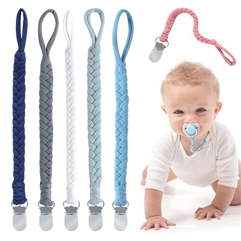 Amazon.com : Baby Pacifier Clips for Boys and Girls, Maveek Multicolor ...