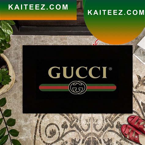 Gucci Logo Vector Outdoor Doormat - Kaiteez