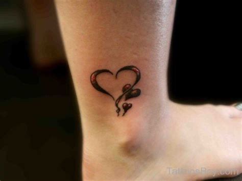 Awesome Heart Ankle Tattoo - Tattoos Designs