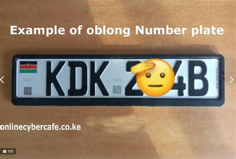 Oblong Number Plate -Meaning of Oblong Number Plate Kenya