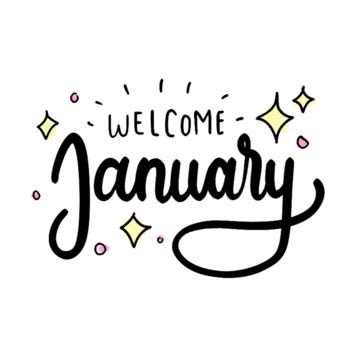 January Month Lettering Decorated Transparent PNG Image