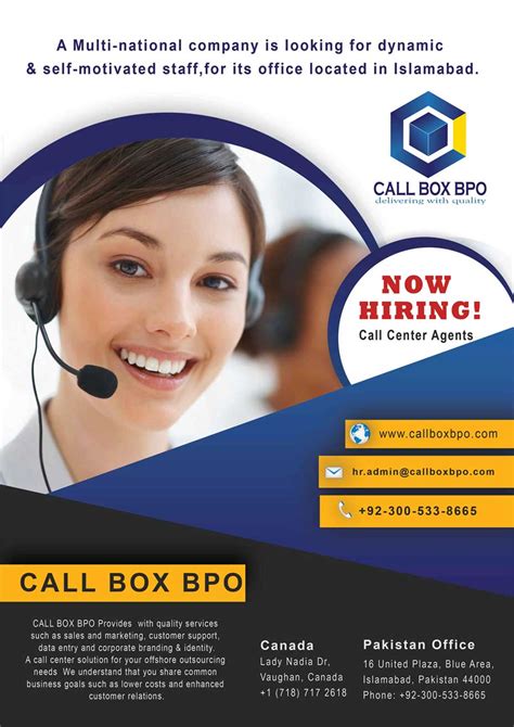 Call Center Islamabad Job Hiring CSR - Call Box BPO