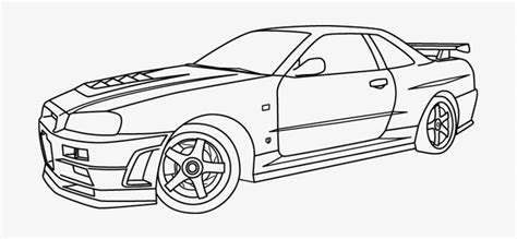 Download 28 Collection Of Nissan Skyline Gtr R34 Coloring Pages - Nissan Gtr Coloring Page - HD ...