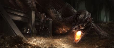 ArtStation - Bilbo Stealing the Arkenstone, Mike "Daarken" Lim | Dragons, Feu rouge, Terre verte