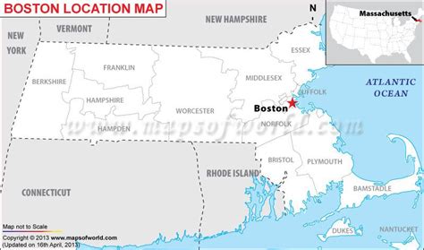 Boston Massachusetts Map Usa | Kinderzimmer 2018