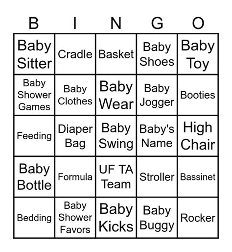 BABY SMITH BINGO Card