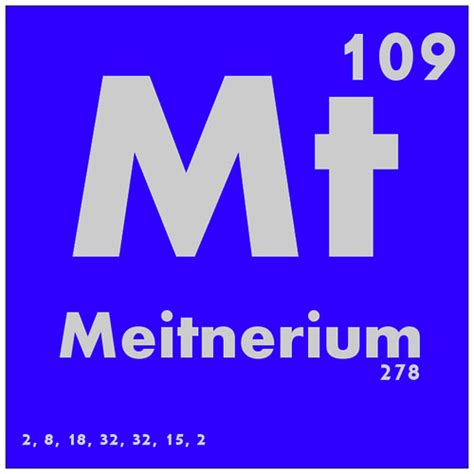 109 Meitnerium - Periodic Table of Elements | Watch Study Gu… | Flickr