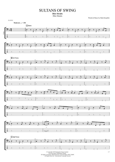 Sultans of Swing Tab by Dire Straits (Guitar Pro) - Full Score | mySongBook