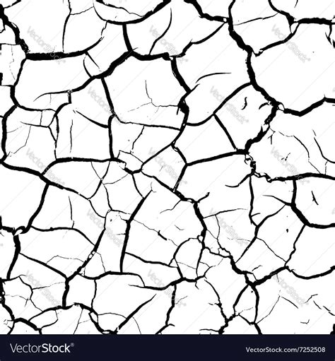 Texture cracked surface Royalty Free Vector Image