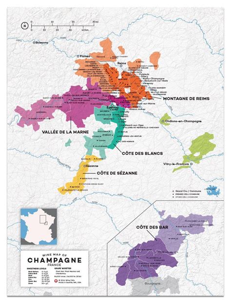 France: Champagne Wine Map Champagne France, Best Champagne, Champagne Region, Reims, Wein ...