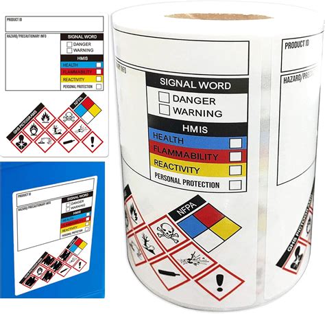 Amazon.com: GHS Stickers SDS OSHA Labels for Chemical Safety Data Write-in 3 x 4 Inch MSDS ...