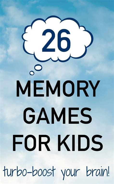 Memory games for kids that improve working memory and brain function ...