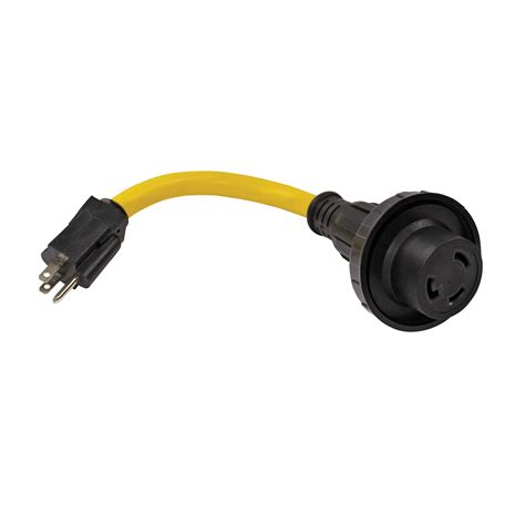 Quick Products QP-15M30T012 Twist Lock Adapter Cord - 15A Male to 30A Twist Lock, 12" - Walmart.com