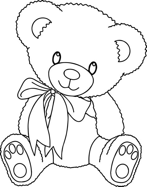 Teddy Bear Holding A Heart Coloring Pages at GetDrawings.com | Free for personal use Teddy Bear ...