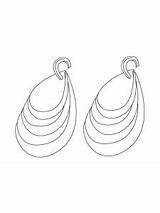 Earring coloring pages sketch template