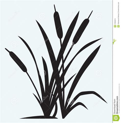 cattail clipart black and white - Clipground