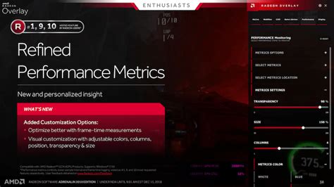 Adrenalin 2019 Improvements (2): Radeon Overlay and Display Features ...