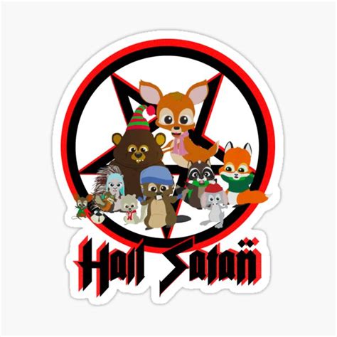 "South Park - Woodland Critter Christmas - Hail Satan" Sticker for Sale ...