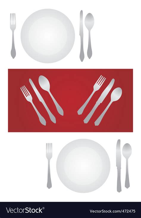 Dinner set Royalty Free Vector Image - VectorStock