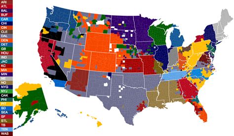 Map of NFL Team Loyalty [980x571] : MapPorn