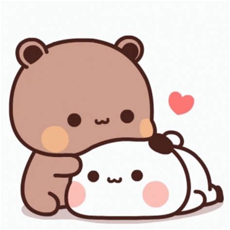 Milk Bear Love Mocha Back Hug GIF | GIFDB.com