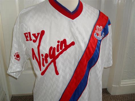 Crystal Palace Away football shirt 1989 - 1990. Sponsored by Virgin