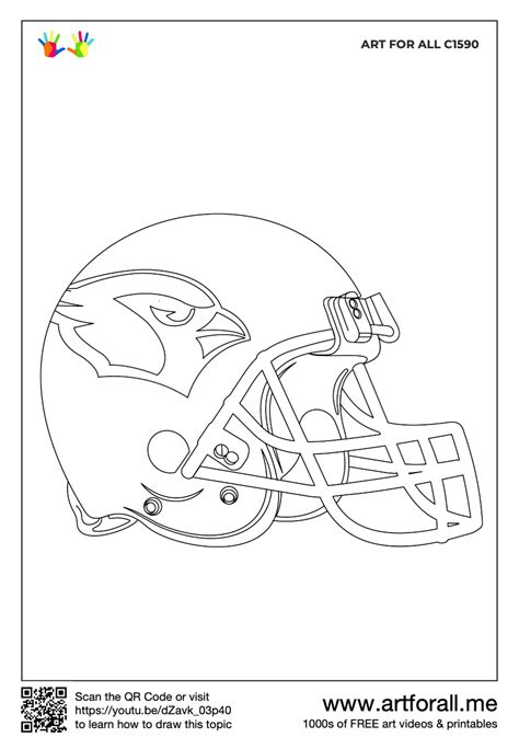 How to draw Arizona Cardinals Helmet