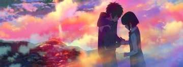 Anime Your Name Romantic Scene Facebook Cover